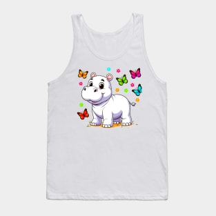 Pretty Hippopotamus Tank Top